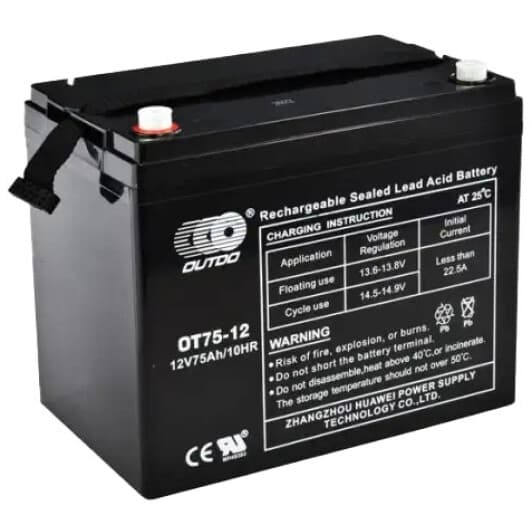 Аккумулятор для ИБП Outdo OT75-12 OT75-12 75 Ач 12 В