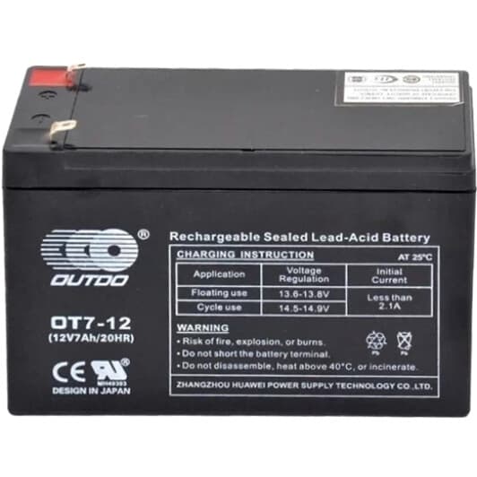 Акумулятор для ДБЖ Outdo ОТ7-12 ОТ7-12 7 Аг 12 В
