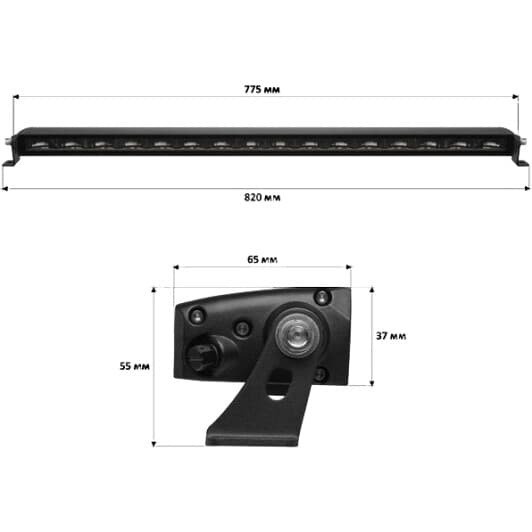Додаткова LED фара StarLight SL47-160W універсальна 160 W 16 діодів