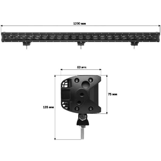 Додаткова LED фара StarLight lsb-lens-210 універсальна 210 W 21 діод