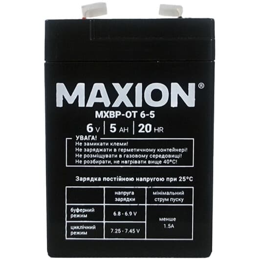 Аккумулятор для ИБП Maxion MXBPOT65 5 Ач 6 В