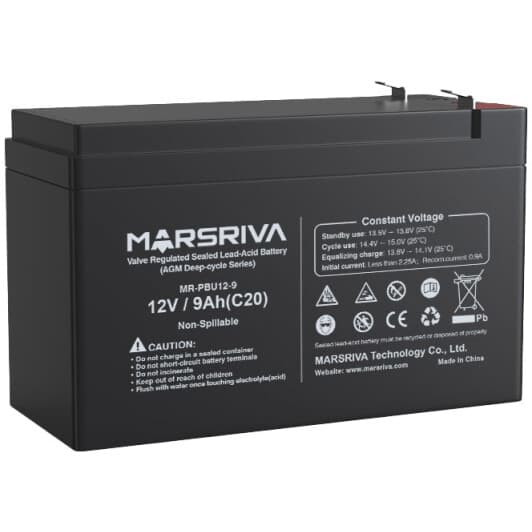 Аккумулятор для ибп Marsriva MR-PBU12-9 MR-PBU12-9 9 Ач 12 В