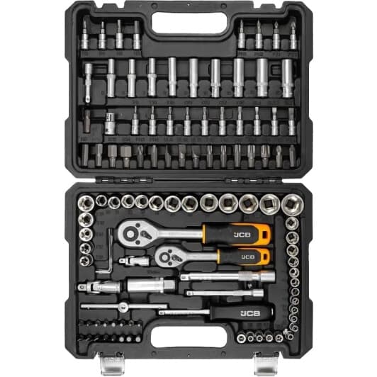 Набір бит та торцевих головок з тримачем та тріскачкою JCB JCB-41082-5DS 33 шт.
