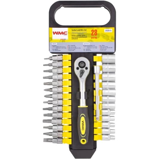 Набор торцевых головок и комплектующих WMC Tools WT-2028-5 1/4" (28 пр.)