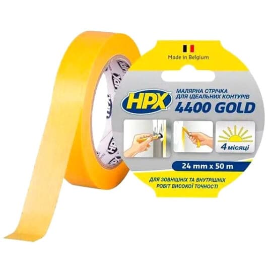 Малярний скотч HPX Gold FP2550 на паперовій основі 24 мм x 50 м
