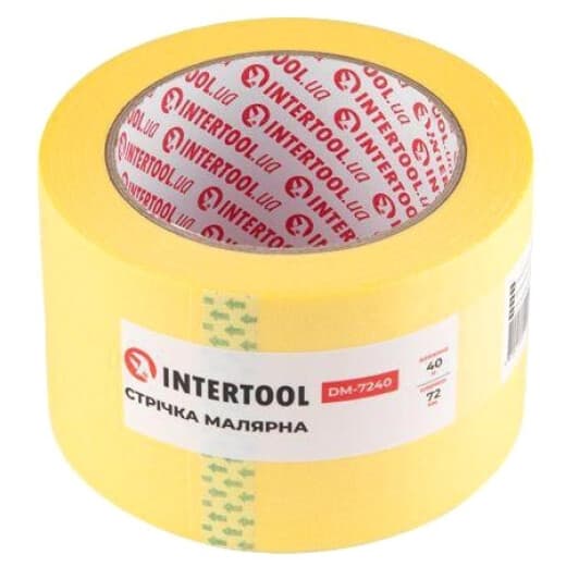 Малярний скотч Intertool DM-7240 на паперовій основі 72 мм x 40 м