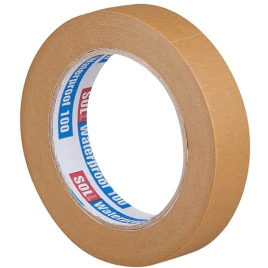 Малярный скотч SOLL Waterproof SOLW2445 на бумажной основе 24 мм x 45 м