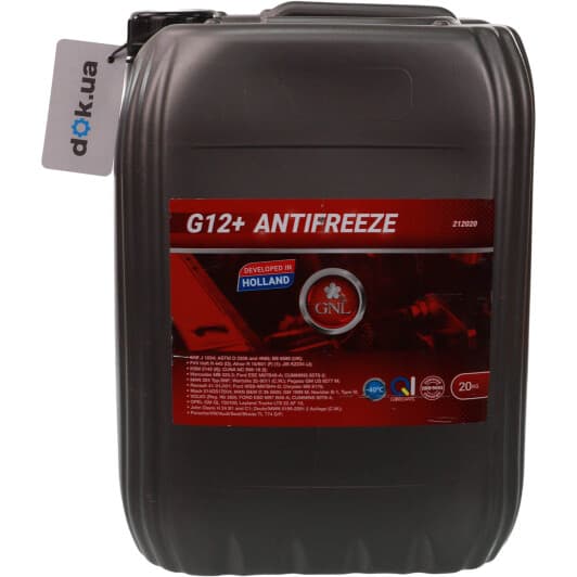 GNL G12+ красный -40 °C, 20 л (212020) готовый антифриз