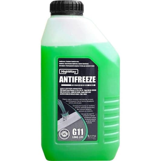 HighWay Long Life G11 зелений -40 °C готовий антифриз