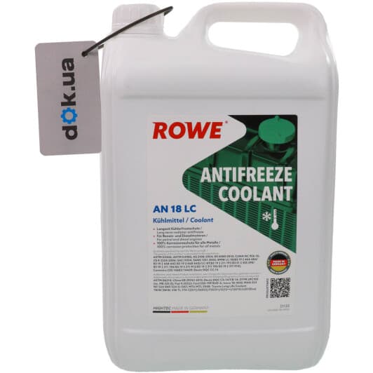 Концентрат антифриза Rowe Hightec Antifreeze AN 18 LC G12 evo зеленый