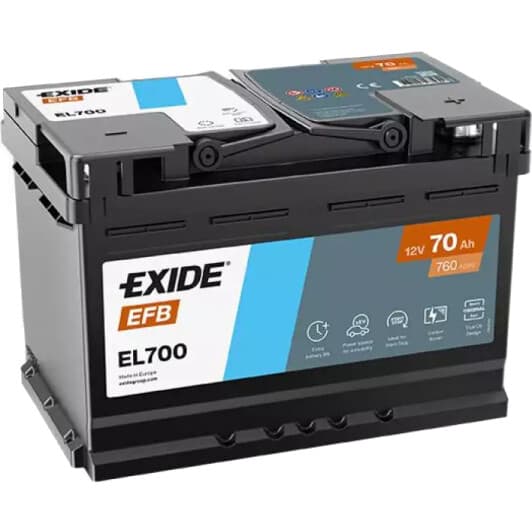 Аккумулятор Exide 6 CT-70-R EFB EL700