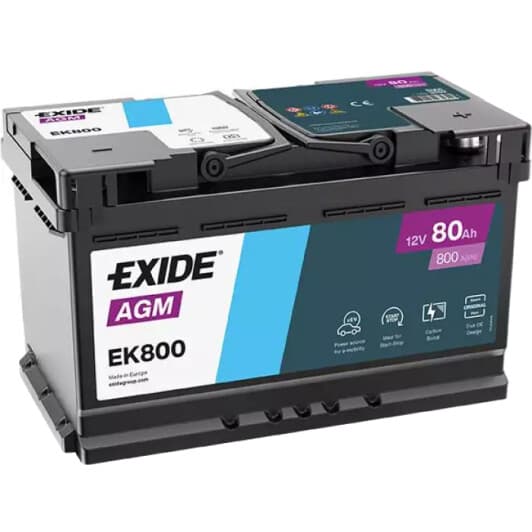 Аккумулятор Exide 6 CT-80-R AGM EK800