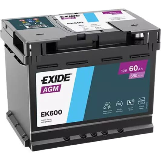 Акумулятор Exide 6 CT-60-R AGM EK600