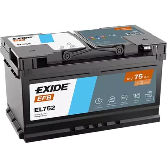 Акумулятор Exide 6 CT-75-R EFB el752