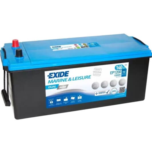 Акумулятор Exide 6 CT-140-L Marine & Leisure Dual AGM EP1200