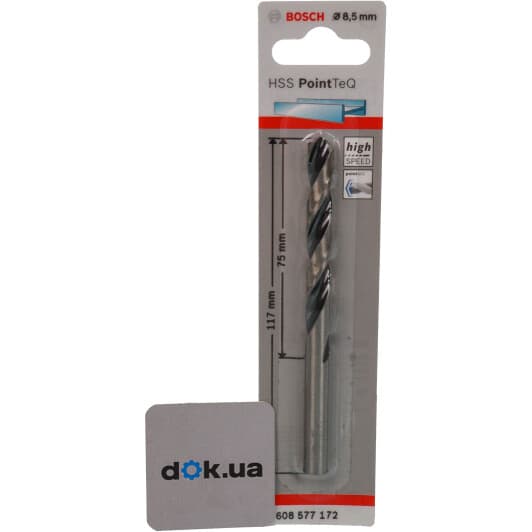 Сверло Bosch спиральное по металлу 2608577172 8.5 мм