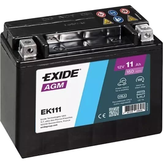 Аккумулятор Exide 6 CT-11-L AGM EK111