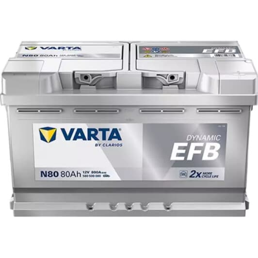 Акумулятор Varta 6 CT-80-R Dynamic EFB 580500080