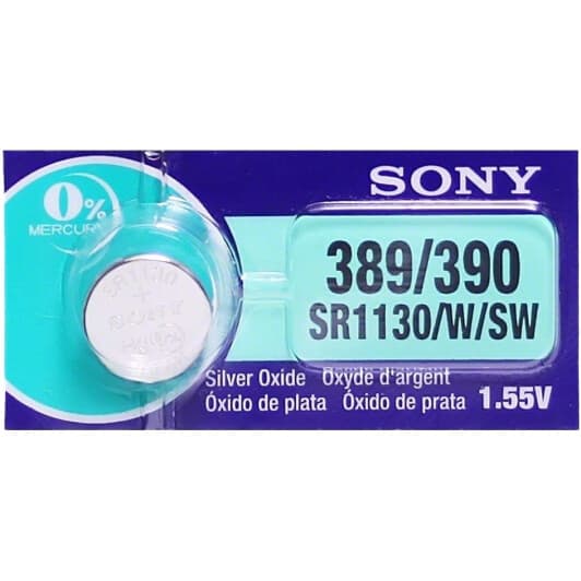 Батарейка Sony sr1130wsw389390 1,55 V 1 шт