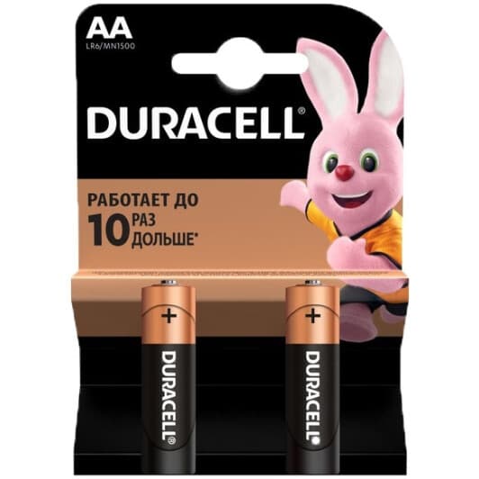 Батарейка Duracell 6409640 AA (пальчиковая) 1,5 V 2 шт