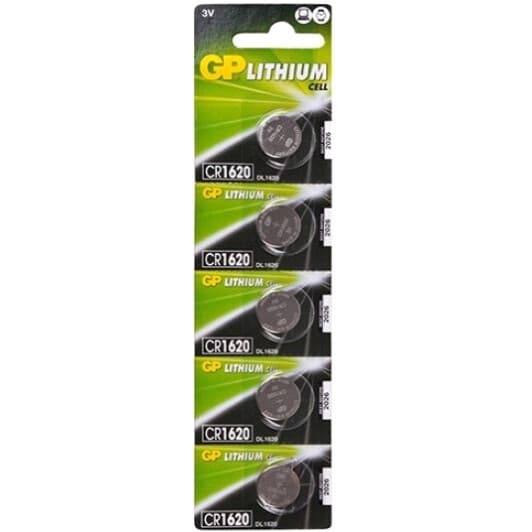 Батарейка GP Lithium Cell CR1620U5 CR1620 3 V 5 шт