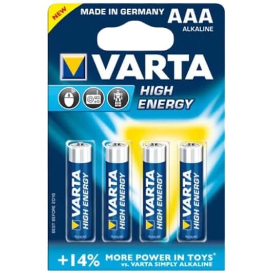 Батарейка Varta High Energy 4903121414 AAA (мізинчикова) 1,5 V 4 шт