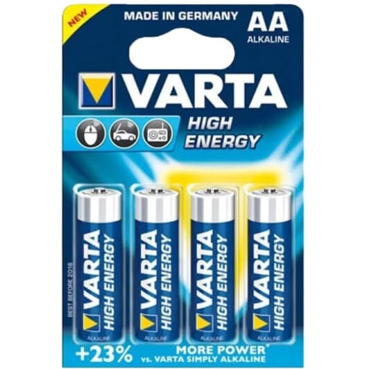 Батарейка Varta High Energy 4906121414 AA (пальчикова) 1,5 V 4 шт