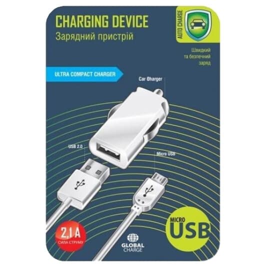 Usb зарядка в авто Global 1283126445767