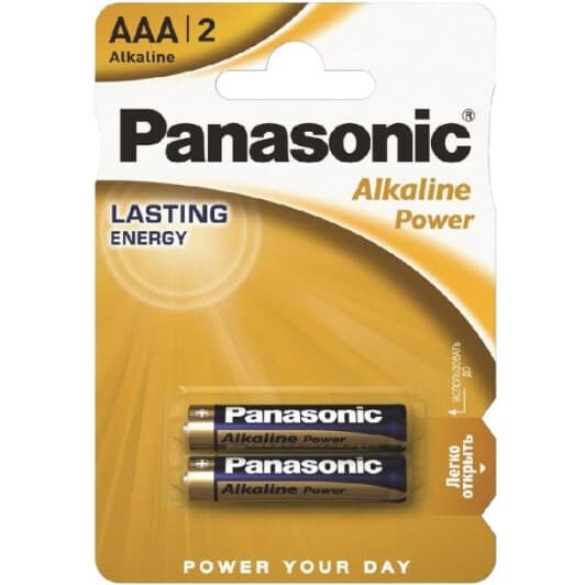 Батарейка Panasonic Alkaline Power LR03REB/2BP AAA (мізинчикова) 1,5 V 2 шт