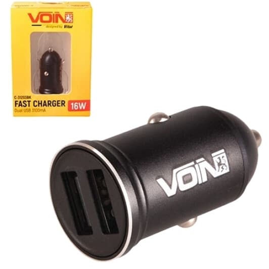 Usb зарядка в авто Voin C-31203BK