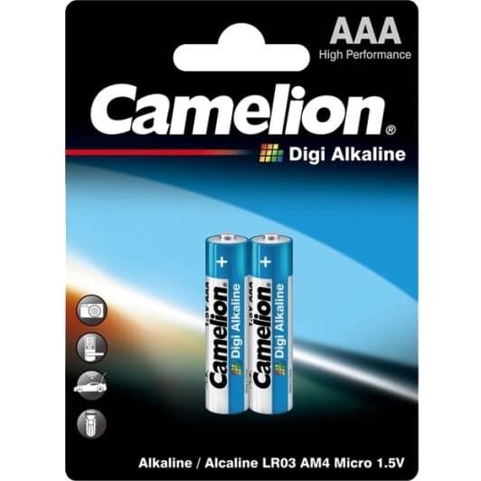 Батарейка Camelion Digi Alkaline 24669 AAA (мізинчикова) 1,5 V 2 шт