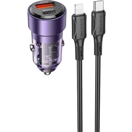 USB зарядка в авто Borofone BZ20A Smart BZ20ACLTP