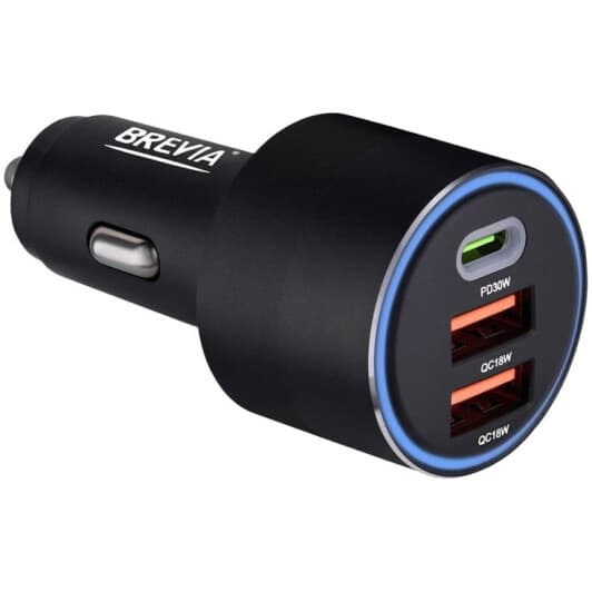 USB зарядка в авто Brevia ePower TriCharge 46066DUCLB