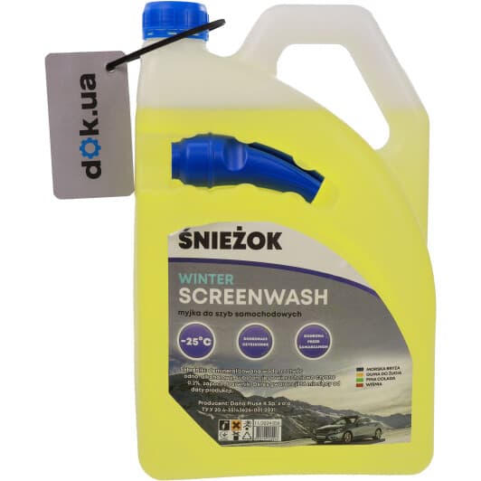 Омыватель стекла Sniezok Screenwash зимний -25 °С bubble gum (4 л)