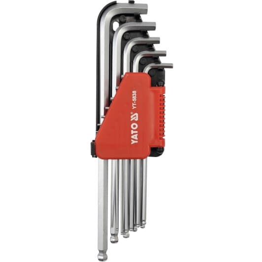 Набір ключів шестигранних Yato YT5837 1/16"-3/8" з кулеподібним наконечником 12 шт