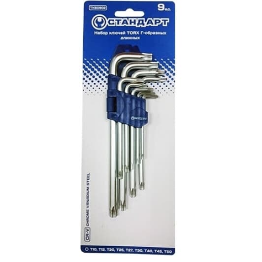 Набір ключів TORX Стандарт TKS0902 T10-T50 9 шт