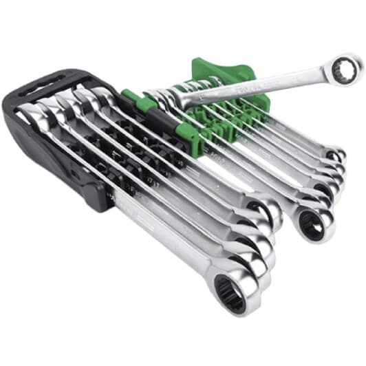 Набор ключей комбинированных трещоточных Toptul GSCQ1001 8-19 мм 10 шт