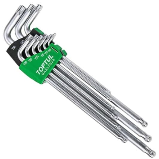 Набор ключей TORX Toptul GAAL0928 T10-T50 с шарообразным наконечником 9 шт