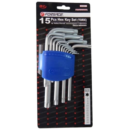 Набір ключів TORX Forsage F-5151T T6H-T60H 15 шт