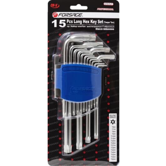 Набор ключей TORX Forsage F-5151LT 15 шт