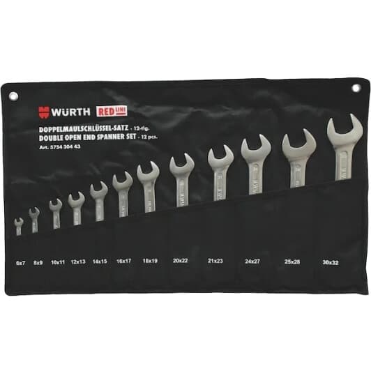 Набор ключей рожковых Würth Red Line 575430443 6x7-30x32 мм 12 шт