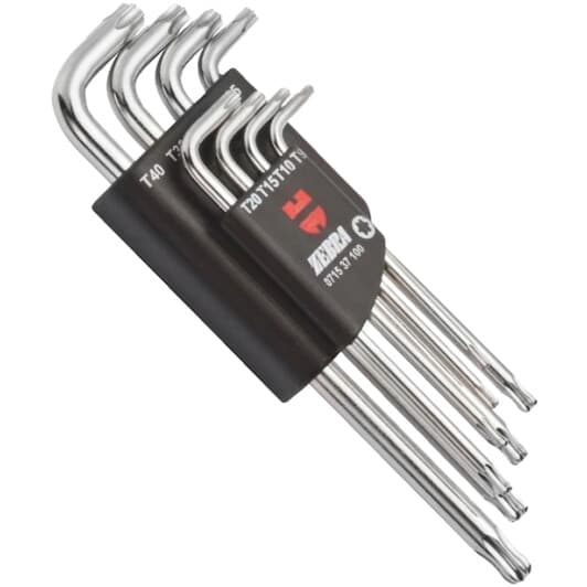 Набор ключей TORX Würth Zebra 071537100 T9-T40 с шарообразным наконечником 8 шт