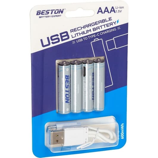 Акумуляторна батарейка Beston AA620272 400 mAh 4 шт