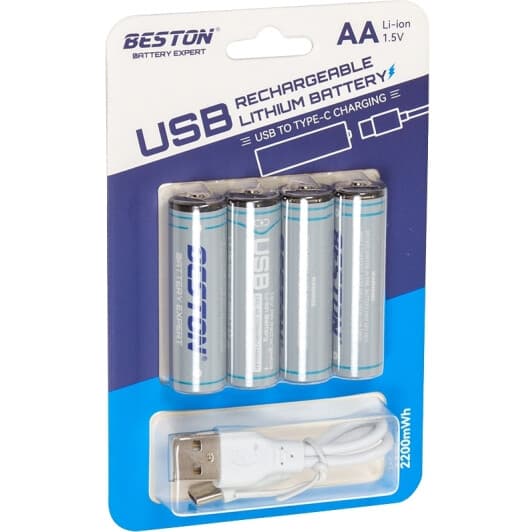 Акумуляторна батарейка Beston AA620265 1460 mAh 4 шт