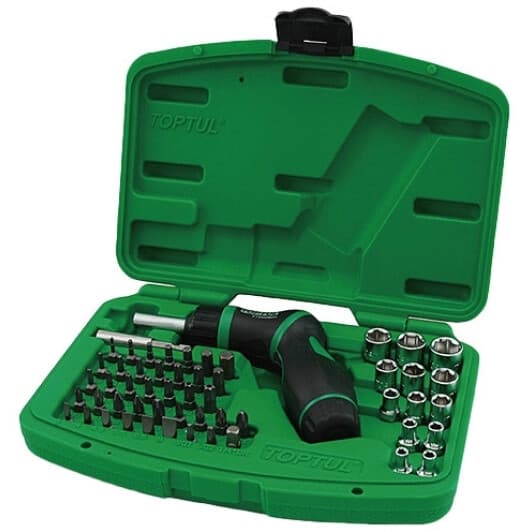 Отвертка реверсивная с набором бит Toptul GAAI5401