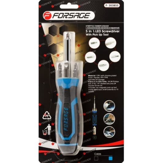 Викрутка з набором бит Forsage F-303855