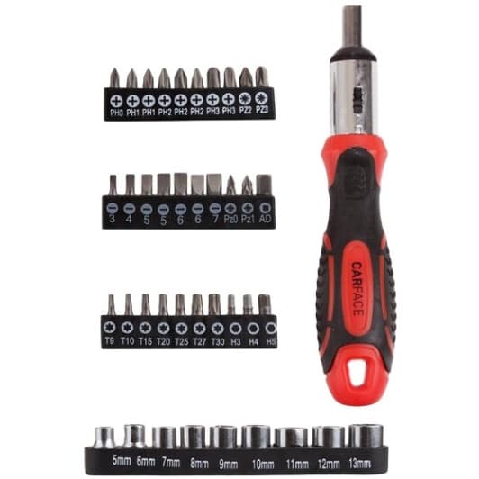 Отвертка с набором бит Carface nrcf615