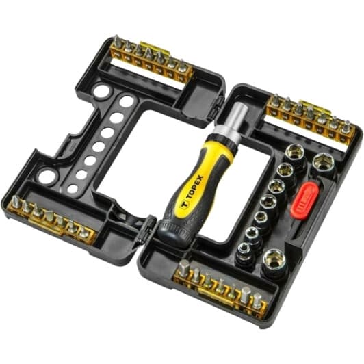 Викрутка реверсивна з набором бит Topex 39D344