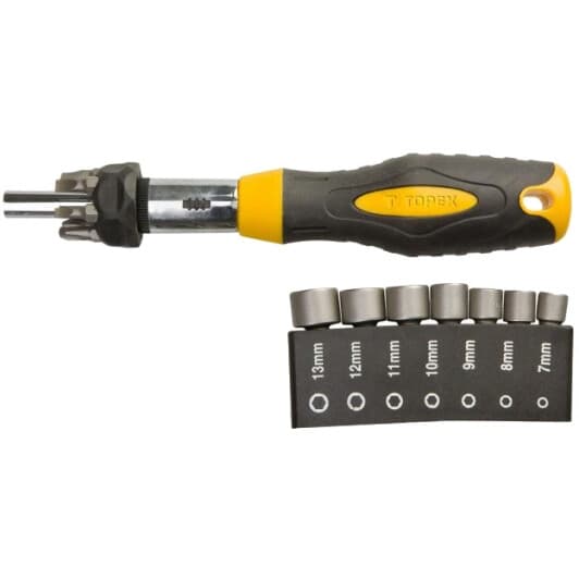 Викрутка реверсивна з набором бит Topex 39D523