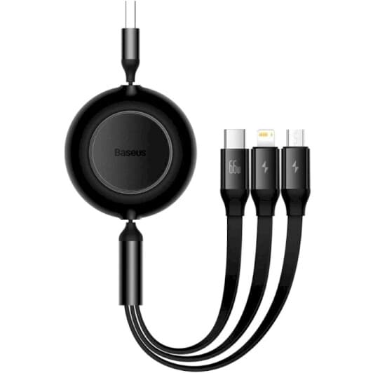 Кабель 3 в 1 Baseus USB - Apple Lightning - type-C - Micro USB Bright Mirror 2 CAMJ010101 1,1 м